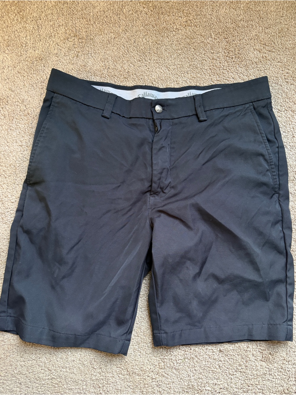 Callaway Black Golf Shorts with Gray Inner Waistband